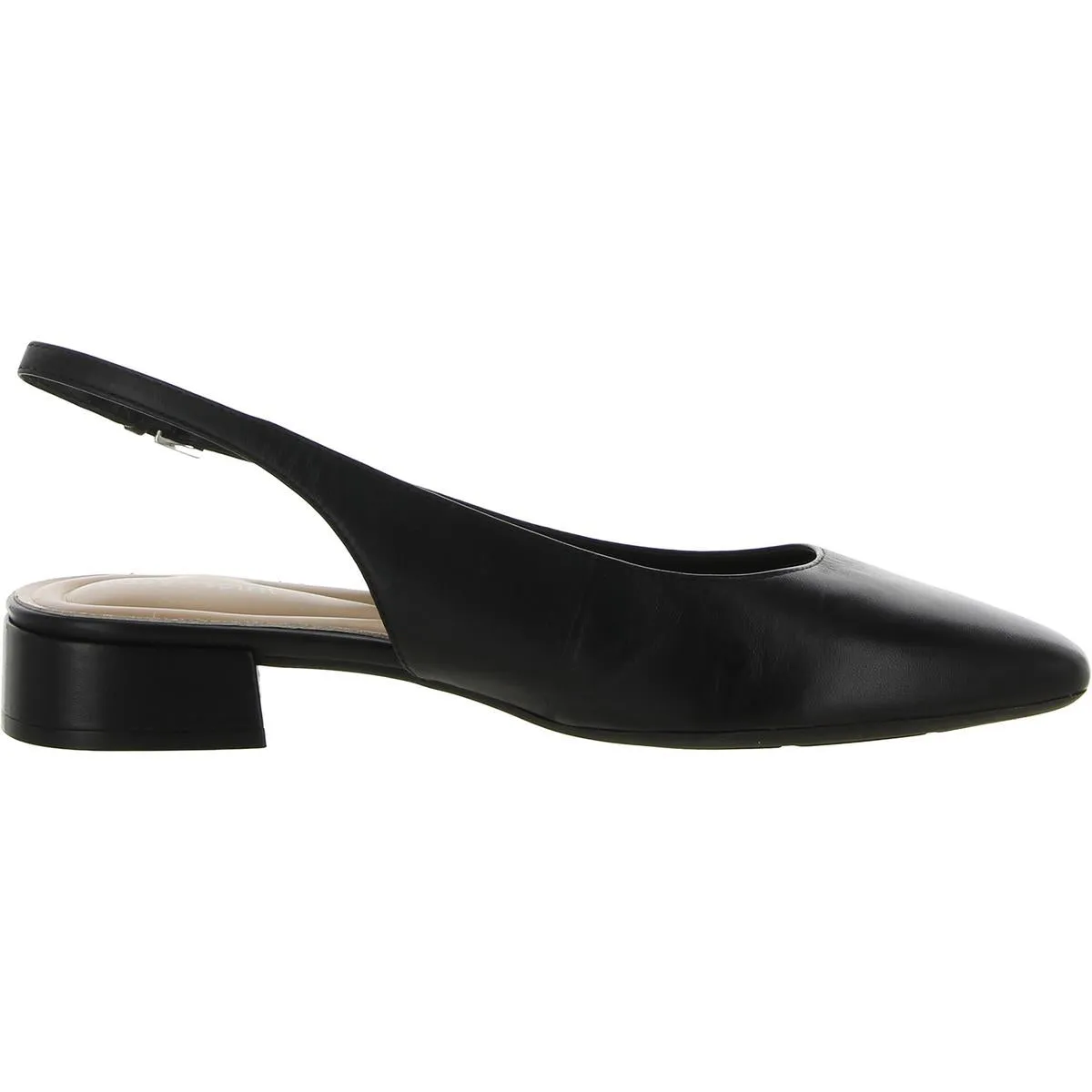 Cassius Womens Leather Adjustable Slingbacks