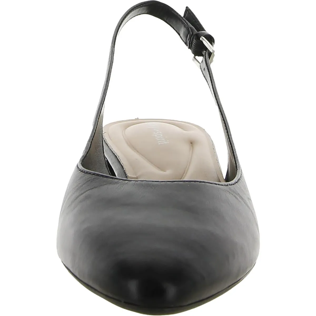 Cassius Womens Leather Adjustable Slingbacks