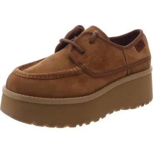 Cityfunc Womens Lace-Up Suede Oxfords