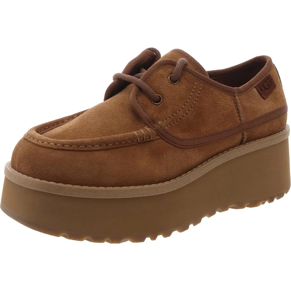 Cityfunc Womens Lace-Up Suede Oxfords
