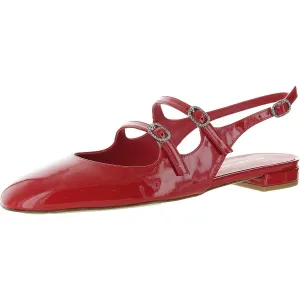 Claris Womens Embellished Patent Leather Slingbacks