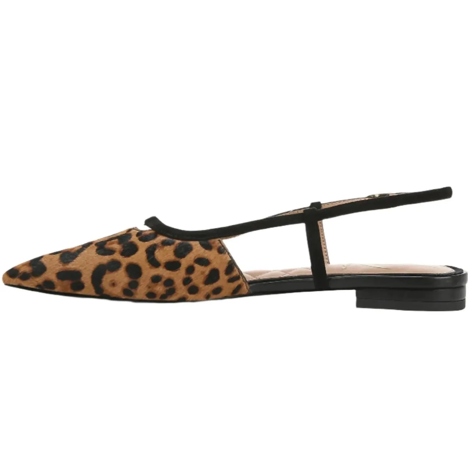 Cohen Leopard Flats In Tan/black