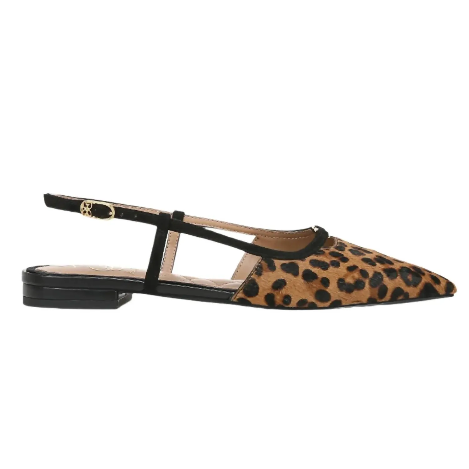 Cohen Leopard Flats In Tan/black