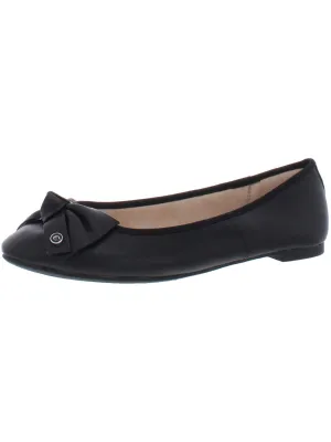 Connie Womens Bow Slip On Ballet Flats
