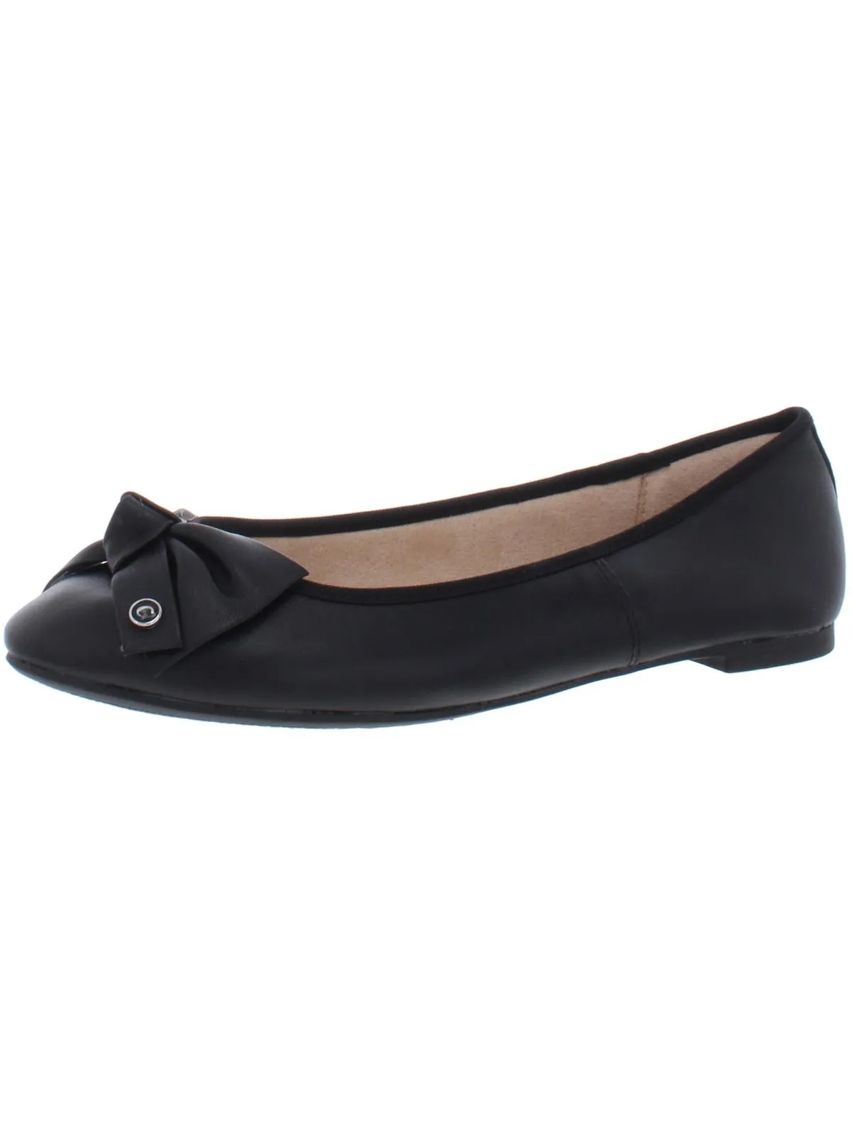 Connie Womens Bow Slip On Ballet Flats