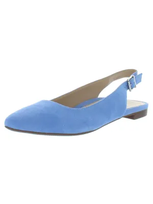 Crystal Jade Womens Suede Pointed Toe Slingbacks