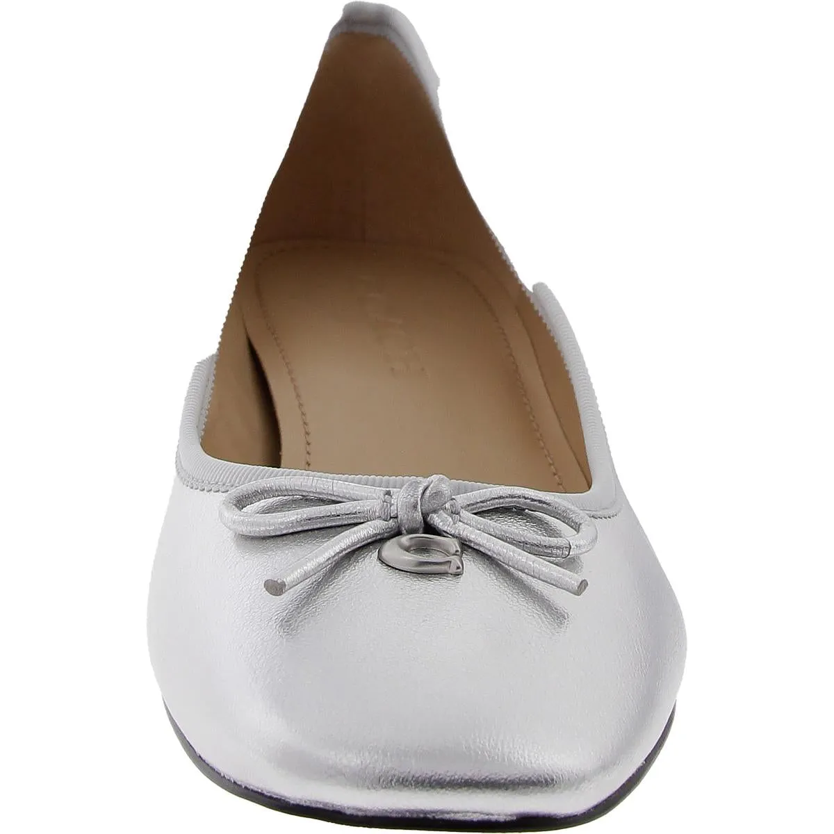CU224 Womens Bow Leather Ballet Flats