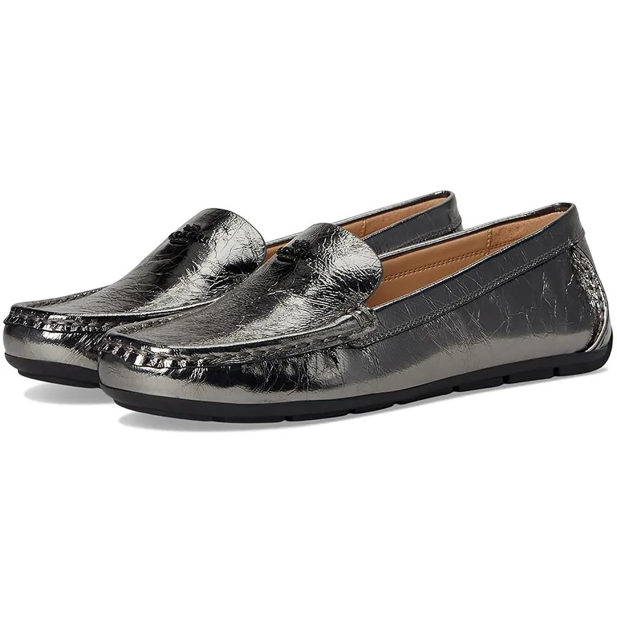 CX876 Womens Logo Leather Loafers