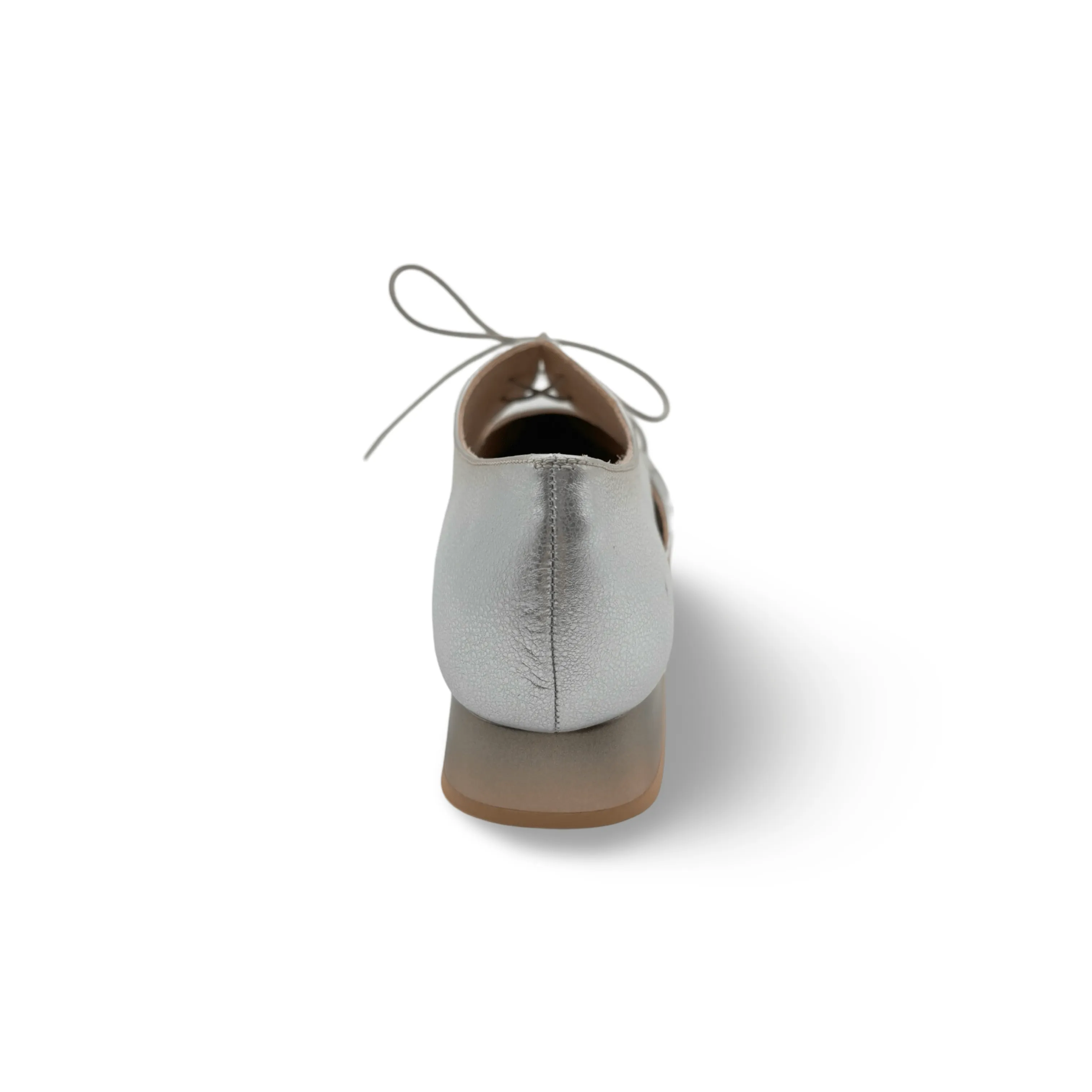 Dali Silver Lace up Flat