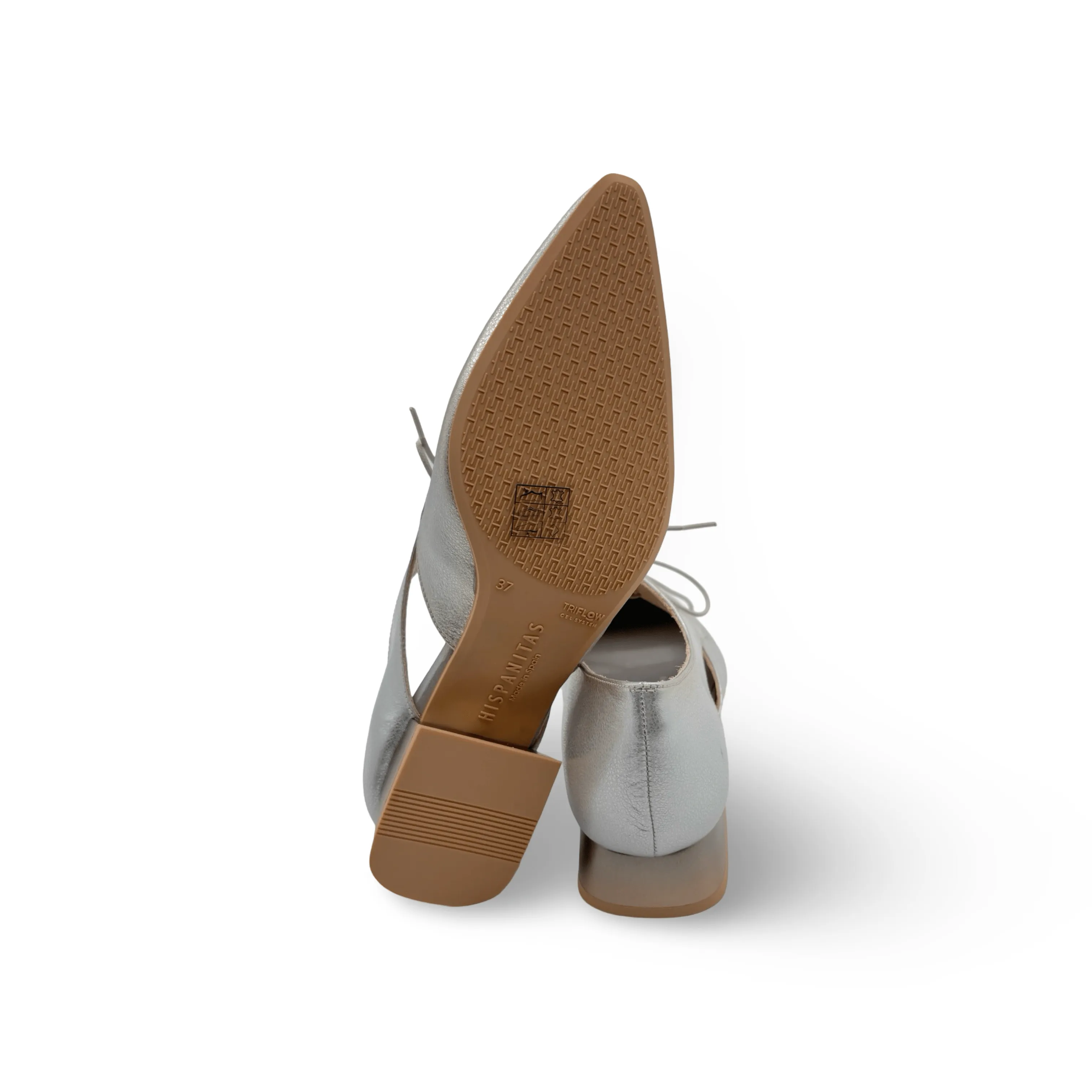 Dali Silver Lace up Flat