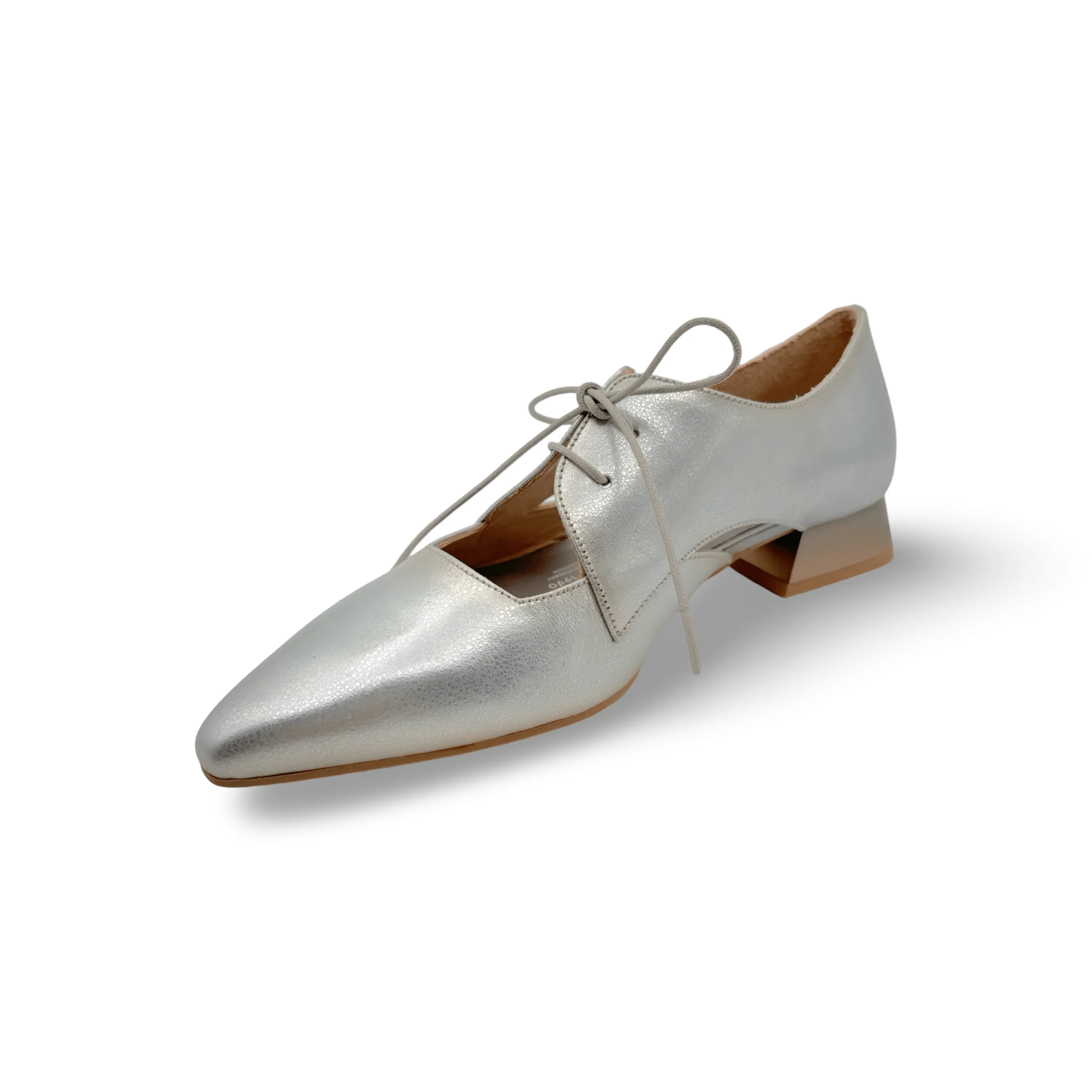 Dali Silver Lace up Flat