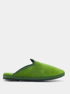 DandyCotton Velvet Green Slippers