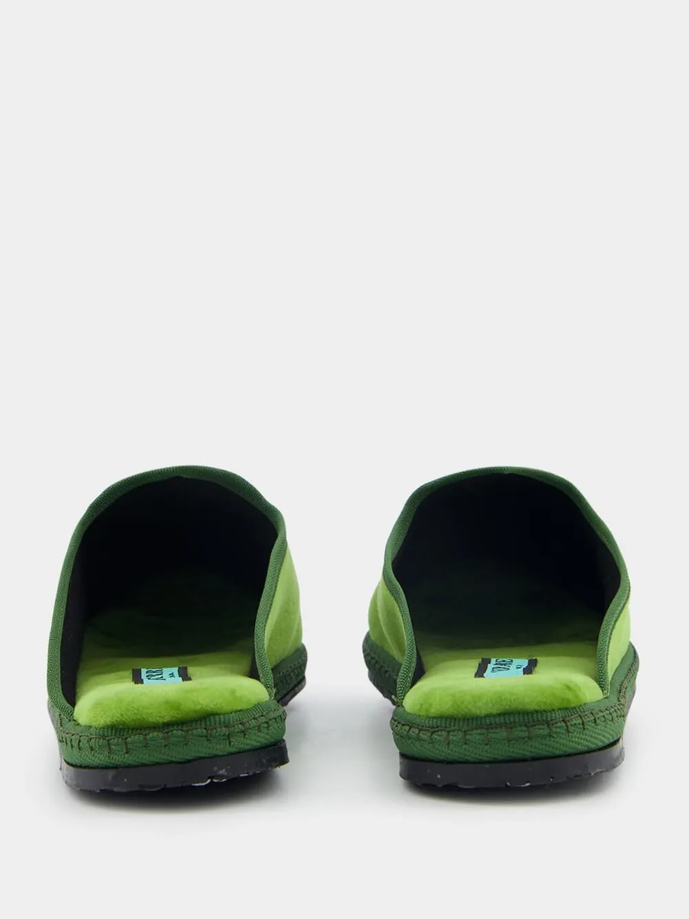 DandyCotton Velvet Green Slippers