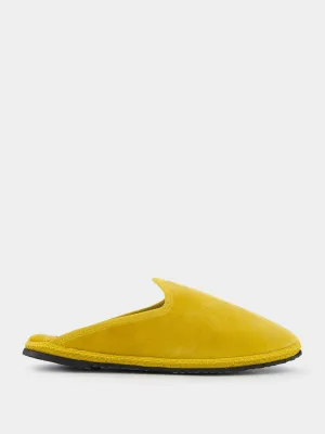 DandyCotton Velvet Yellow Slippers