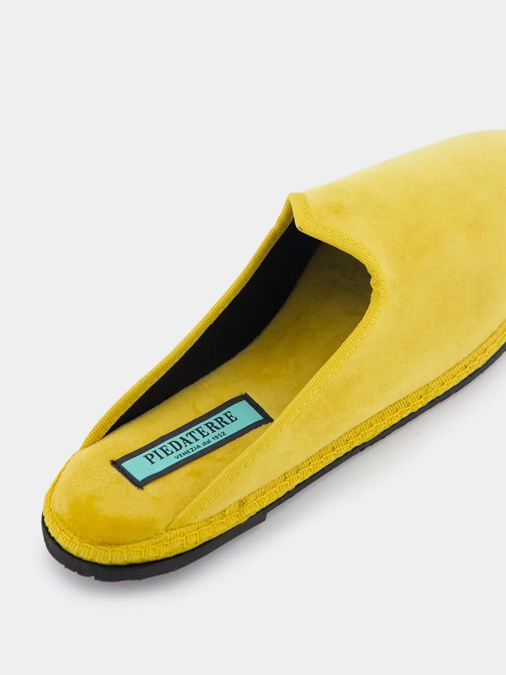 DandyCotton Velvet Yellow Slippers