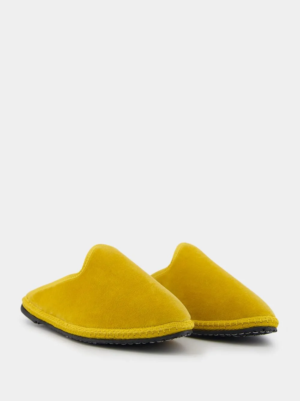 DandyCotton Velvet Yellow Slippers