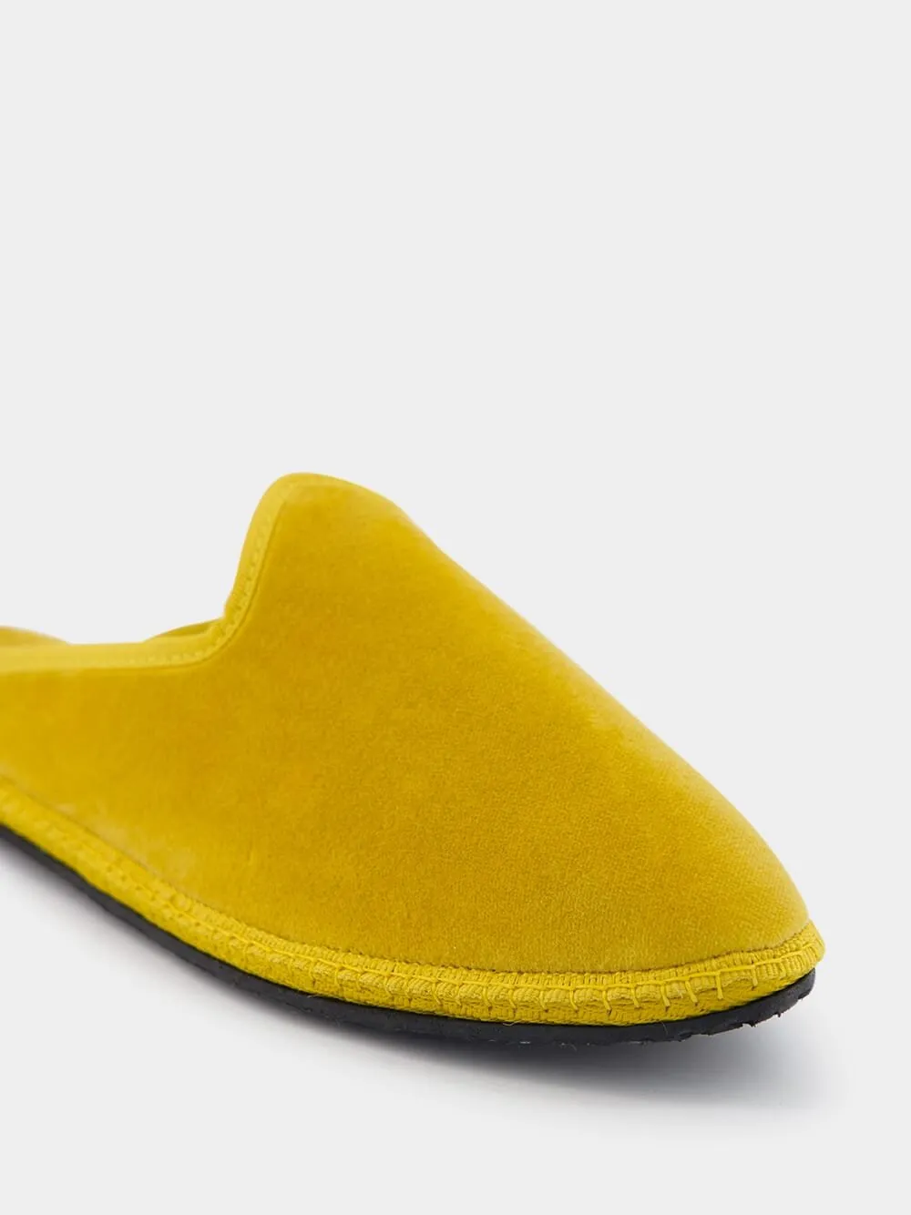 DandyCotton Velvet Yellow Slippers