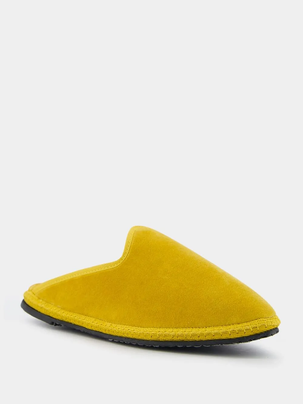 DandyCotton Velvet Yellow Slippers