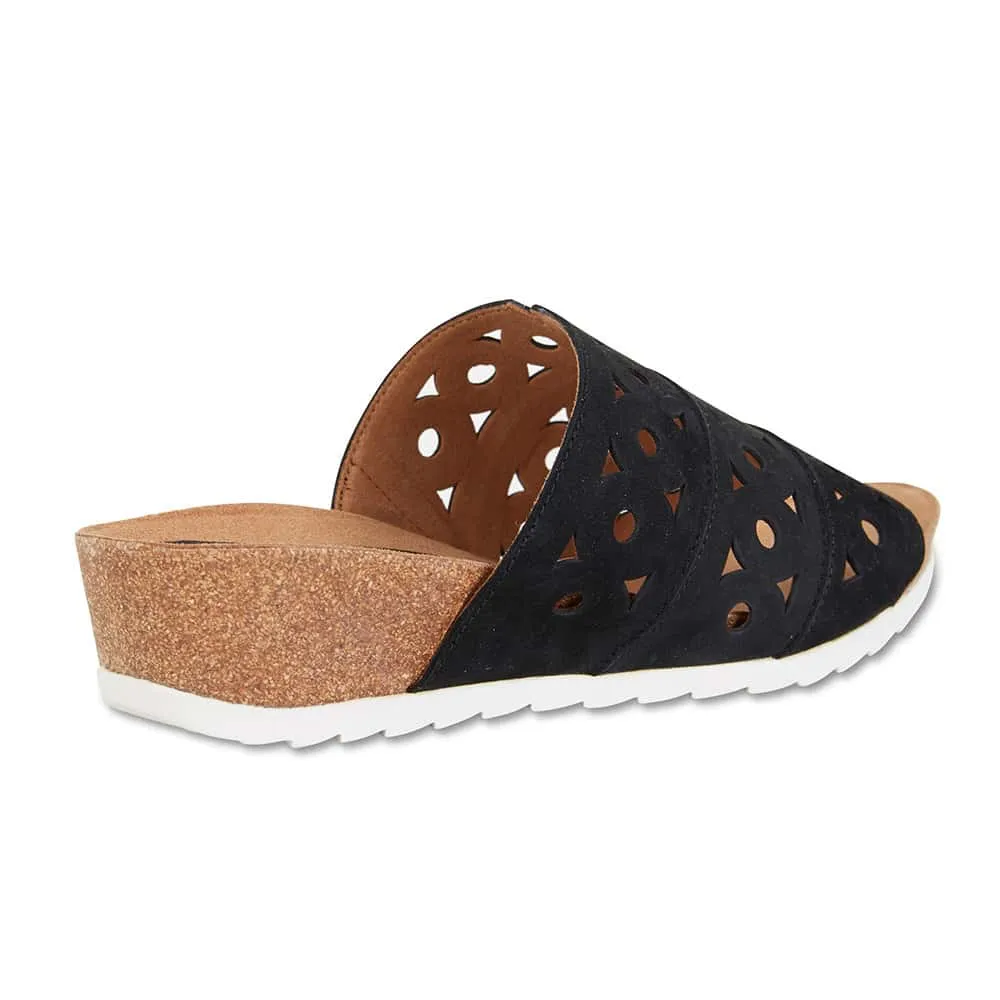 Dante Slide in Black Nubuck