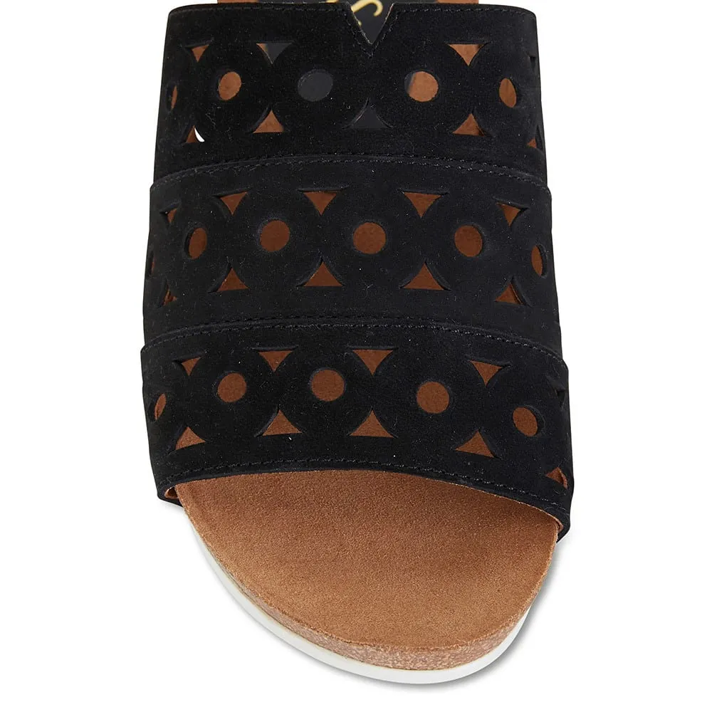 Dante Slide in Black Nubuck