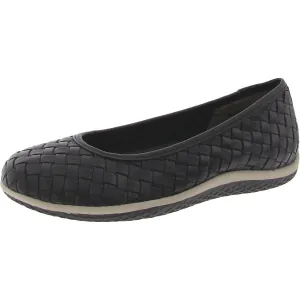 Dazzle Womens Leather Ballet Flats