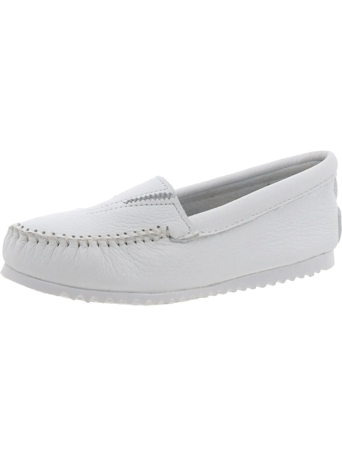 Deerskin Gore Front Womens Leather Flat Moccasins