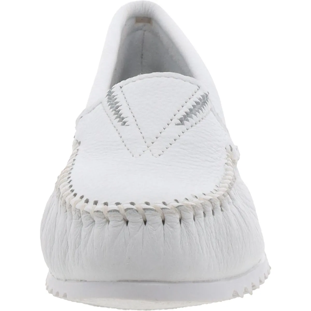 Deerskin Gore Front Womens Leather Flat Moccasins