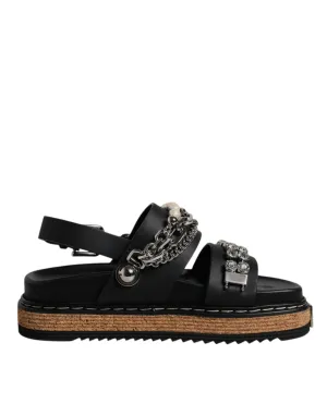 Dolce & Gabbana Crystal Embellish Strap Sandals Women's Shoes