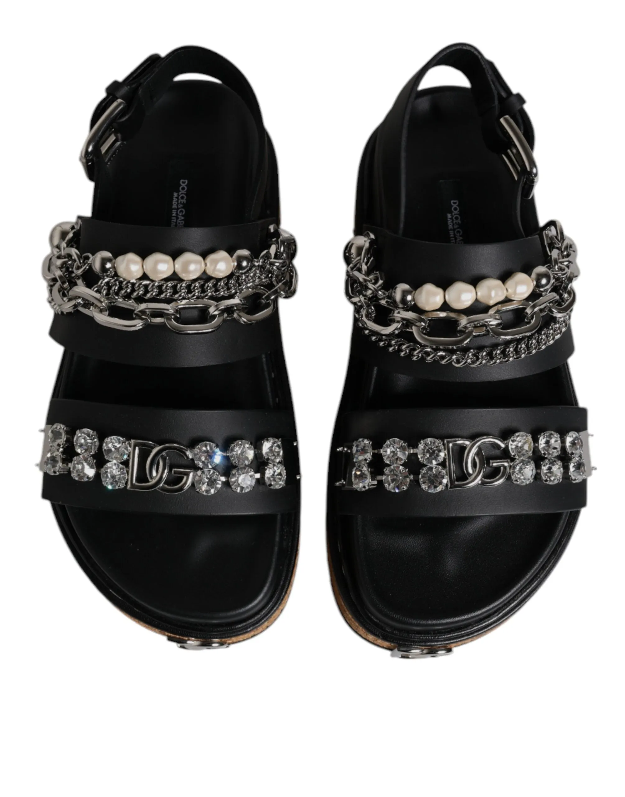 Dolce & Gabbana Crystal Embellish Strap Sandals Women's Shoes