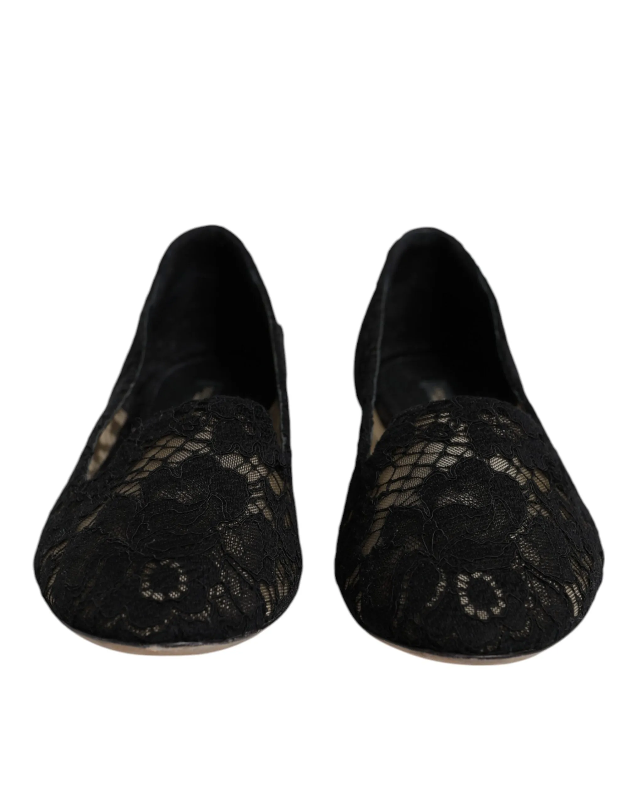 Dolce & Gabbana Taormina Lace Slip On Flats Women's Shoes (Pre-Owned)