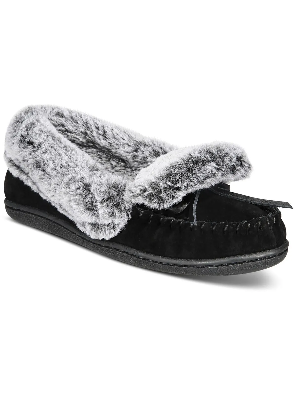 Dorenda Womens Faux Suede Round Toe Moccasins