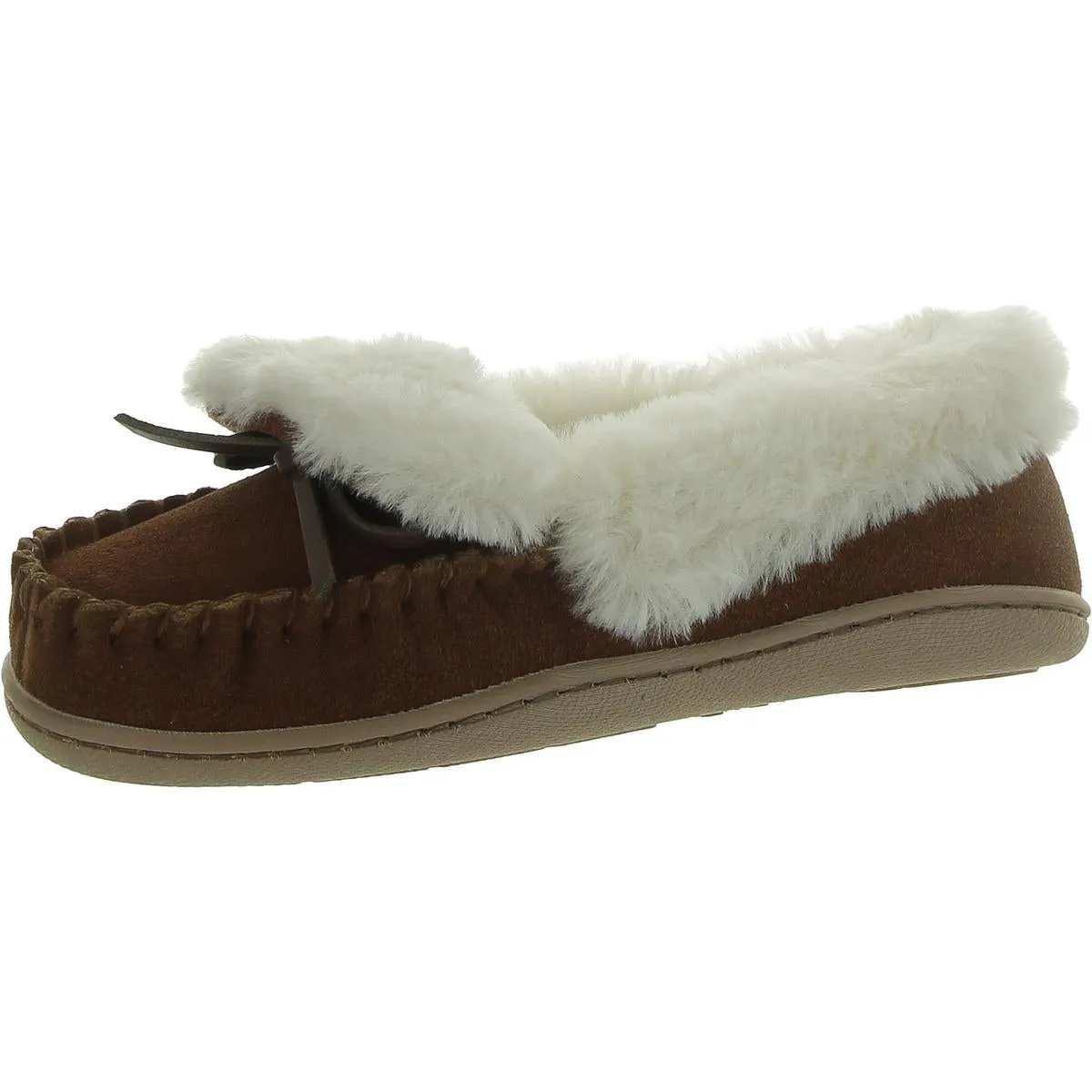Dorenda Womens Faux Suede Round Toe Moccasins