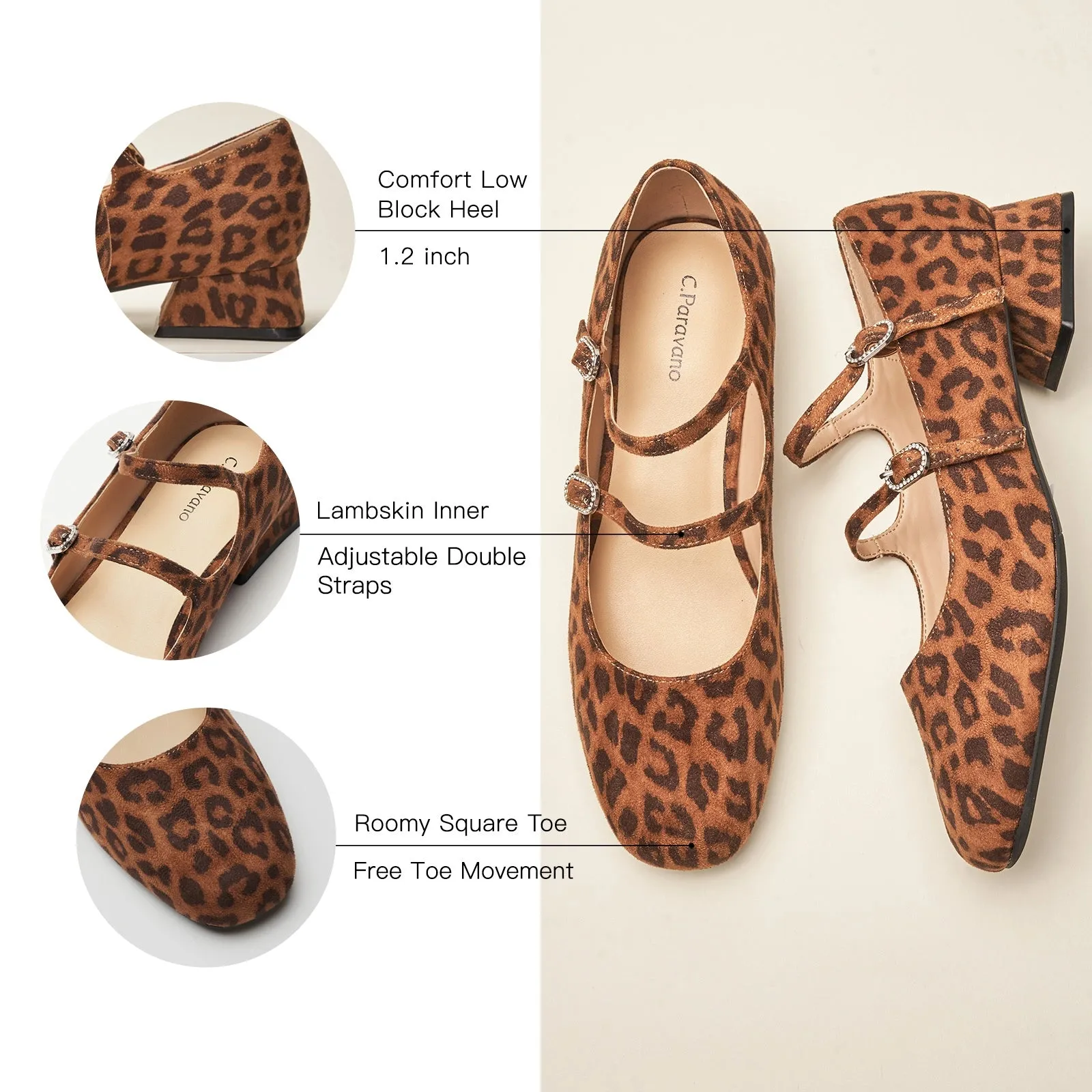 Double-Straps Block Heel Mary Jane (Kara Jane)