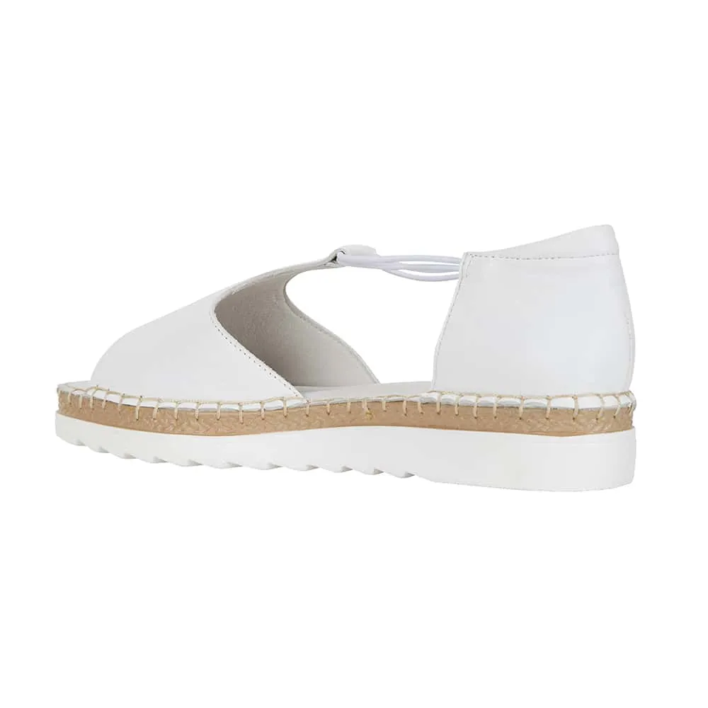 Eddie Sandal in White Leather
