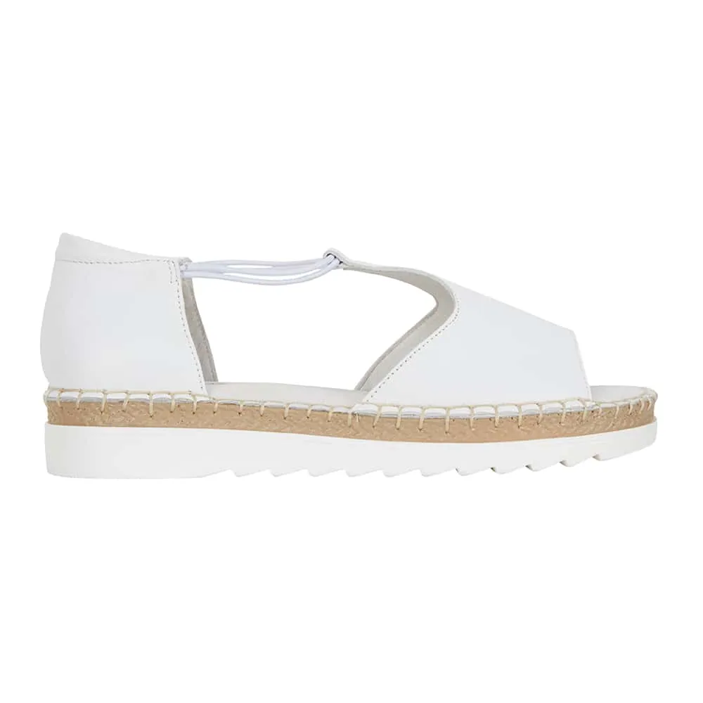 Eddie Sandal in White Leather