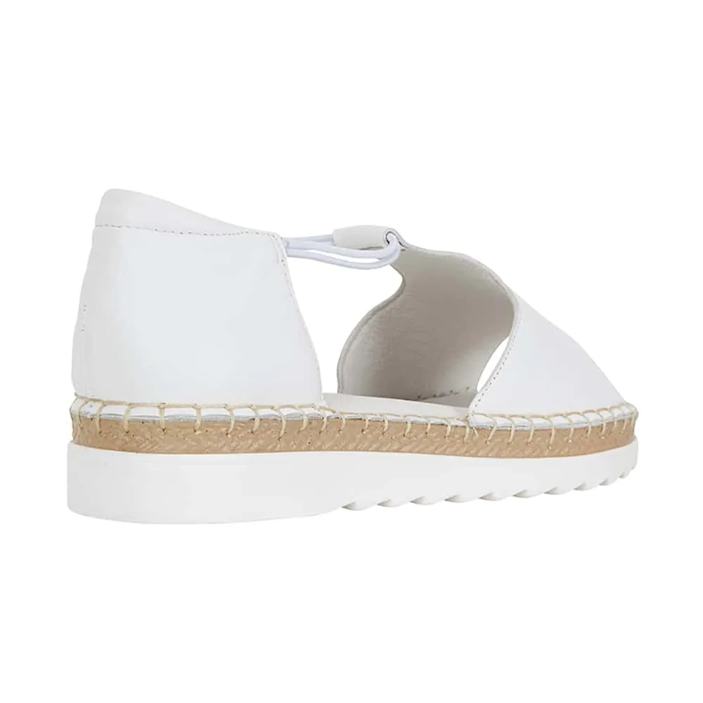 Eddie Sandal in White Leather