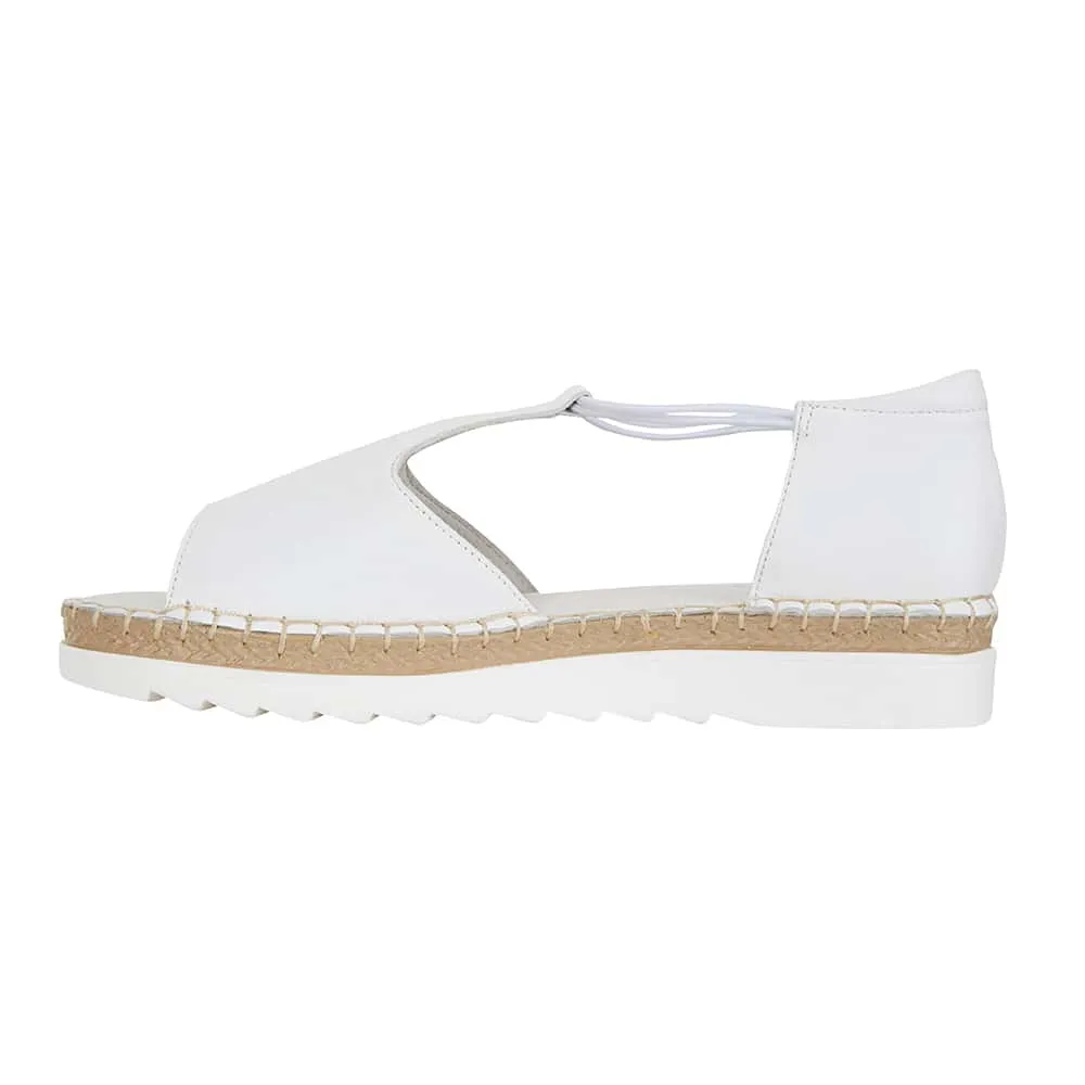 Eddie Sandal in White Leather