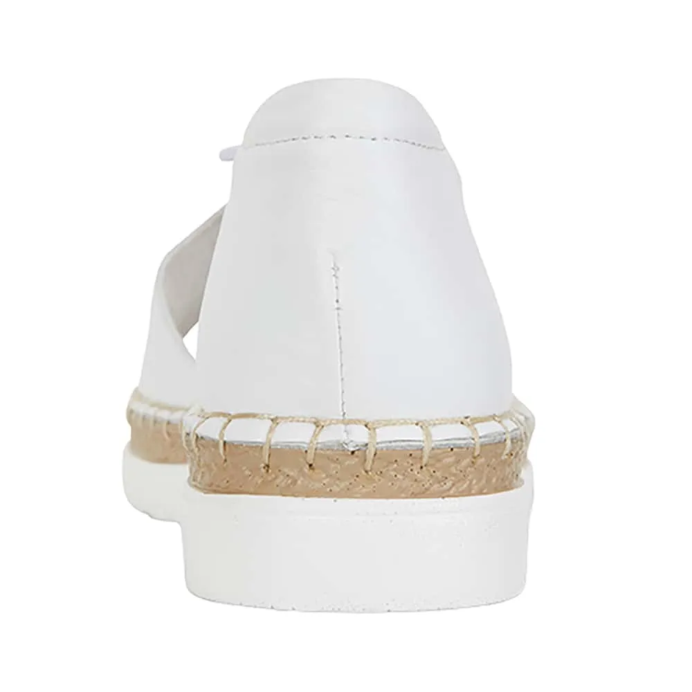 Eddie Sandal in White Leather
