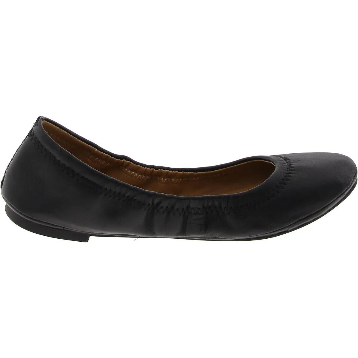 Elainy Womens Stretch Leather Ballet Flats
