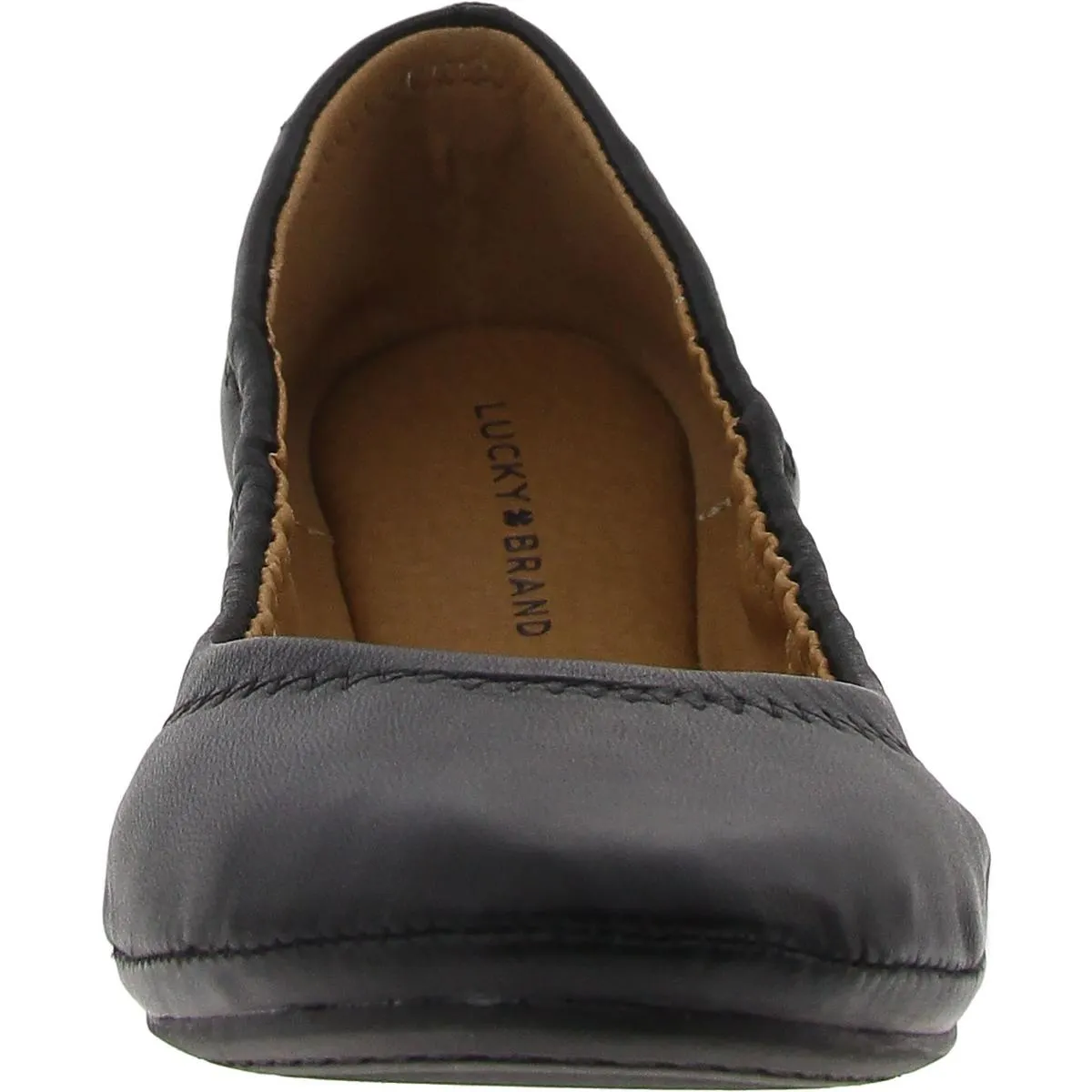 Elainy Womens Stretch Leather Ballet Flats