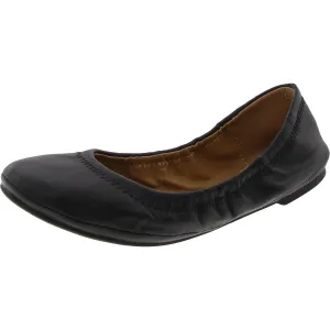 Elainy Womens Stretch Leather Ballet Flats