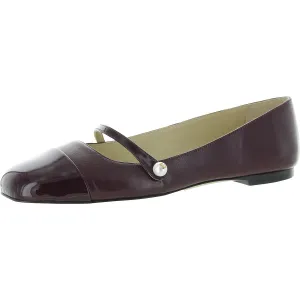 Elisa Womens Patent Trim Leather Mary Janes