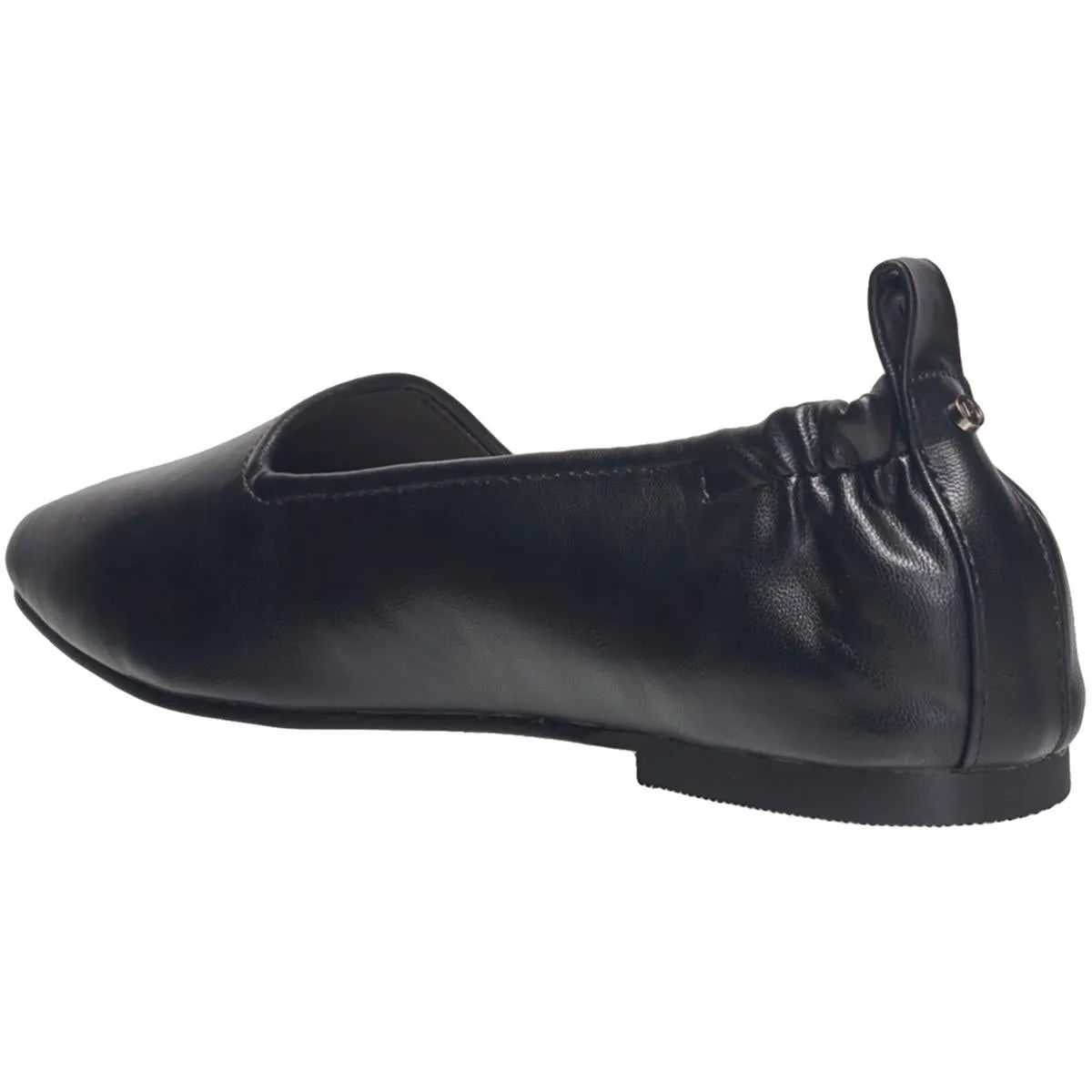 emee Womens Solid Leather Flat Shoes