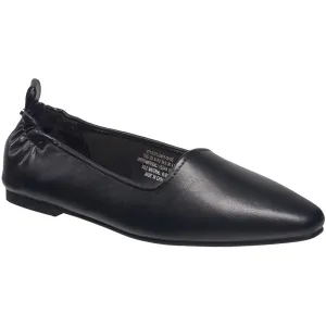 emee Womens Solid Leather Flat Shoes