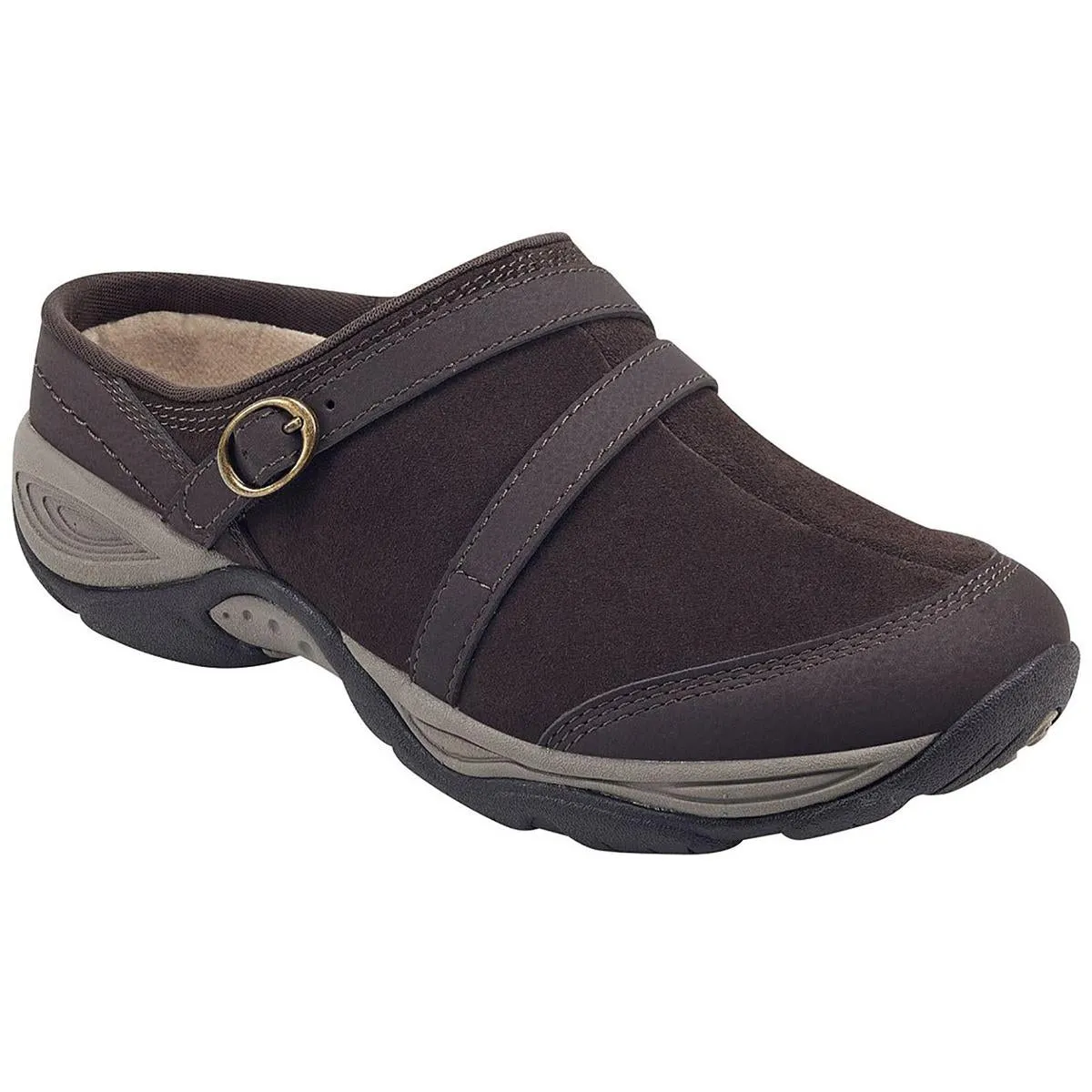 Equinox Womens Leather Sip On Slipper Shoes