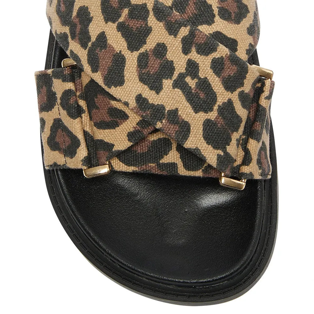 Fabian Sandal in Animal Fabric