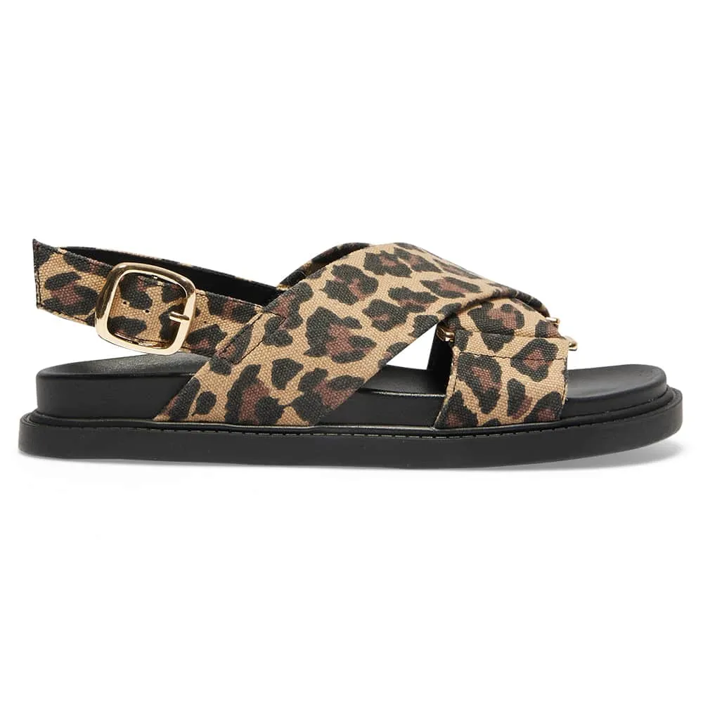 Fabian Sandal in Animal Fabric