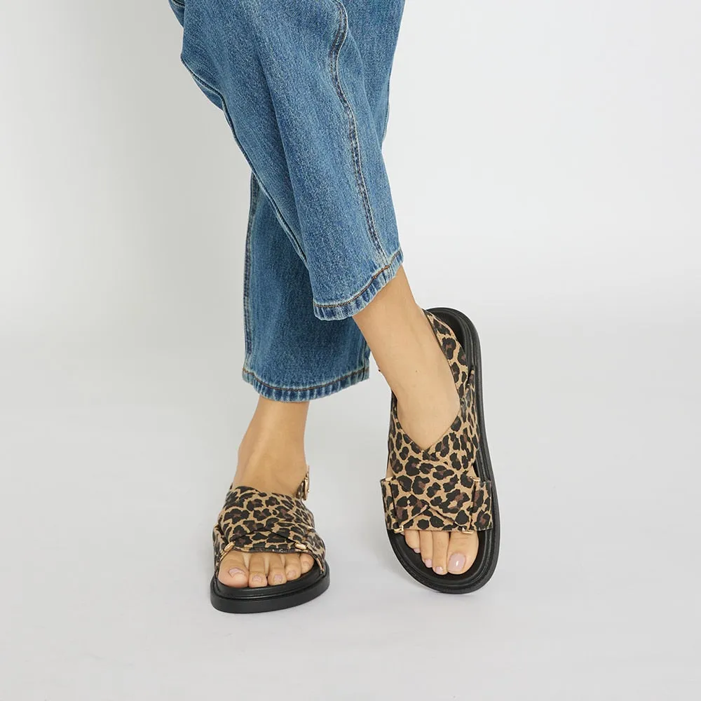 Fabian Sandal in Animal Fabric