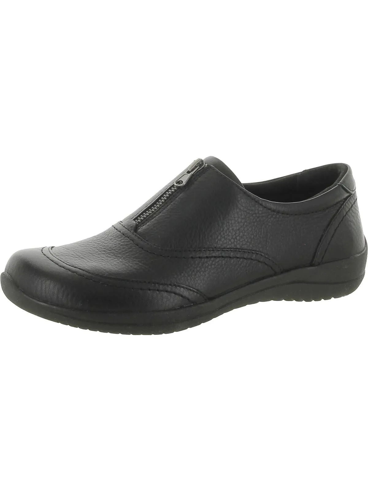 Fannie Womens Leather Round Toe Flat Shoes
