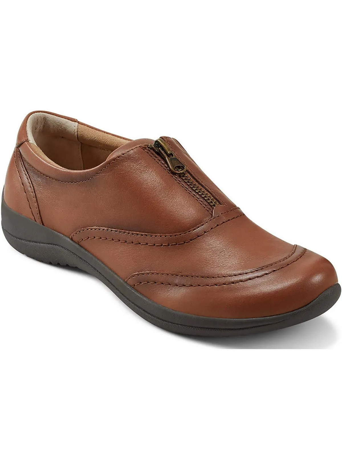 Fannie Womens Leather Round Toe Flat Shoes